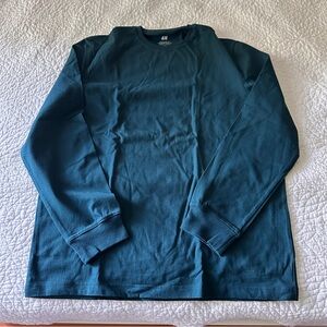 Mens H&M Long Sleeve Tee Blue size M